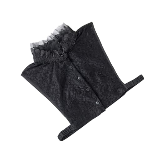 SHERCHPRY Abnehmbarer Falscher Kragen Damen Holzstruktur Chiffon Fake Collar Modeaccessoire für Pullover Leichter Hautfreundlicher Stehkragen Elegant für Party Hochzeit und Alltag von SHERCHPRY