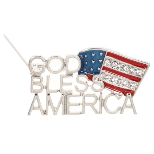 SHERCHPRY Us Emaille Anstecknadel Patriotische Anstecknadel Unabhängigkeitstag Brosche Anstecknadel Des Amerikanischen Buchstabens Usa-flaggenbrosche Usa-pin Revers Kleidung von SHERCHPRY