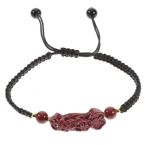 SHERCHPRY Armbänder Amulett Schmuck Armband Für Frauen Feng Shui Armband Feng-shui-armband Geflochtene Armband Perlenarmband Erdfarben Zinnober Damen Seil Armband von SHERCHPRY