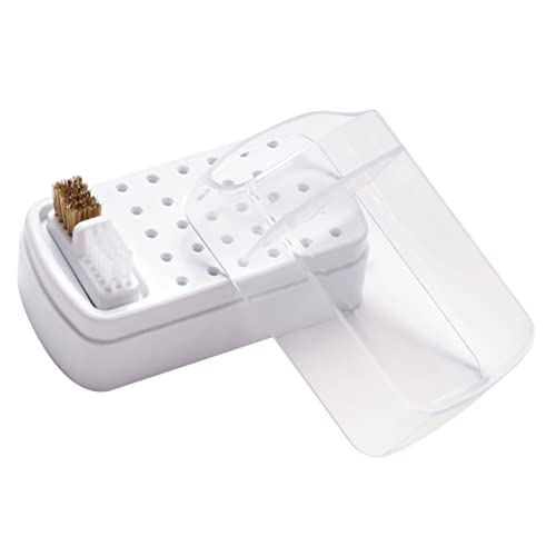 SHERCHPRY Nagelbohrer Aufbewahrungsbox mit 30 Steckplätzen Transparent Langlebig Organizer für Nagelkunst Zubehör für Maniküre und Schönheitssalon von SHERCHPRY