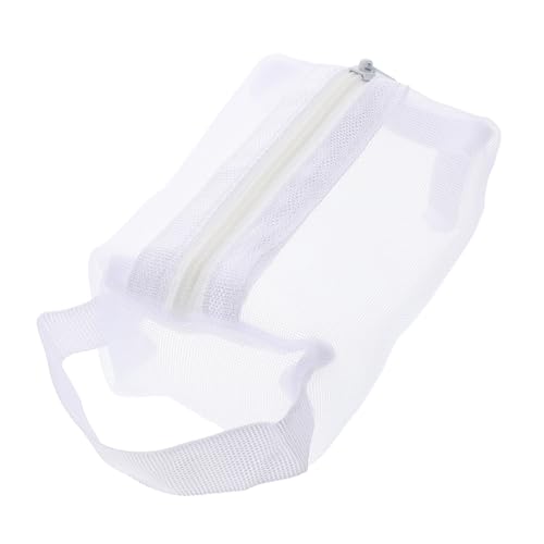 SHERCHPRY Aufbewahrungstasche Aus Netzmaterial Mit Reißverschluss Kleiner Make-up-Organizer Für Damen Transparent Und Weiß Tragbar Für Reisen Und Täglichen Gebrauch Geeignet Für von SHERCHPRY