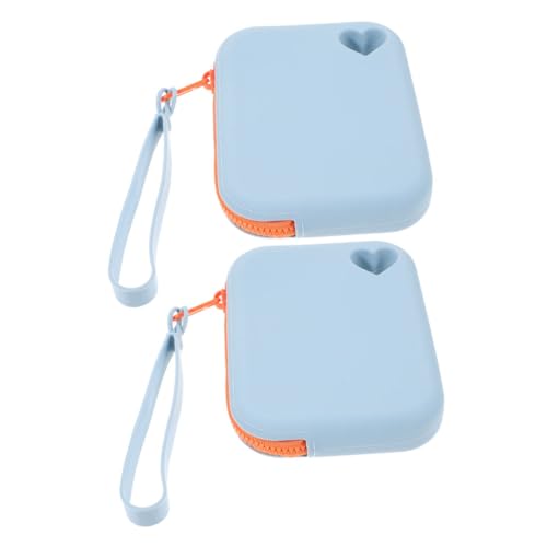 SHERCHPRY 2stücke Kosmetiktasche Mit Süßem Münztäschchen Organizer-Taschen Für Handtasche Silikon-geldbörse Mit Ohrhörer-etui Für Schule wasserdichte Kabel-Aufbewahrungstasche von SHERCHPRY