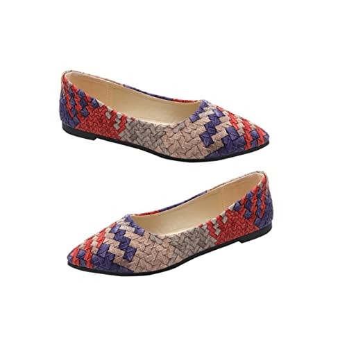 SHERCHPRY Ballerinas Damen Spitz Zeh Flache Schuhe Atmungsaktive Alltagsschuhe Komfortable Flats für Shopping Arbeit Reisen Frühling Sommer Herbst Winter von SHERCHPRY