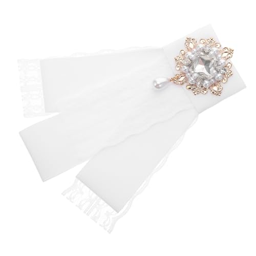 SHERCHPRY Barock Inspiriertes Spitzen-schleifen-brosche mit Funkelnden Imitations-strasssteinen und Perlen Vorgebundene Schmuck-brosche für Damenkleidung Taschen und Vielseitige Accessoires von SHERCHPRY