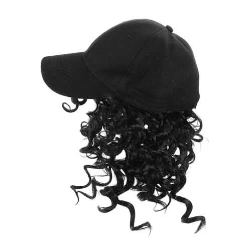 SHERCHPRY Baseballkappe Mit Angenähtem Haarperückendesign Lockige Perücken Für Damen Inspiriertes Haar Hut Atmungsaktives Material Für Komfort Bei Outdoor-aktivitäten von SHERCHPRY