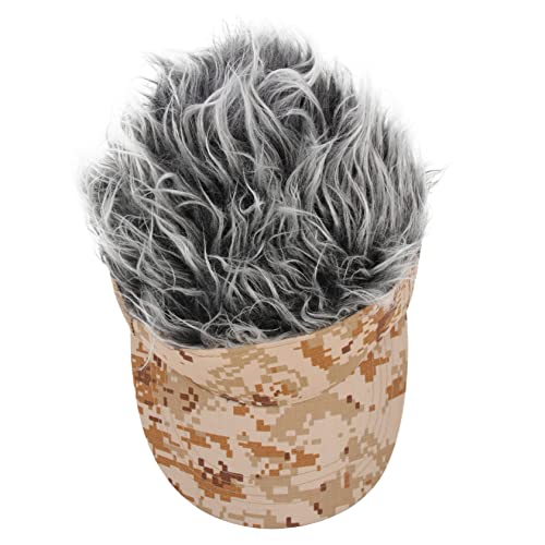 SHERCHPRY Baseballmütze Mit Perückendekor Für Herren Wiederverwendbare Hutdekor Für Outdoor-aktivitäten Wie Angeln Camping Picknick Und Strand Uv-schutz Warme Jahreszeit Tragbar von SHERCHPRY