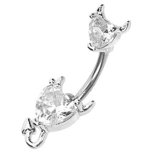 SHERCHPRY Bauchnabelpiercing Damen Teufel Design Hautfreundlicher Nabelring für Strandpartys und Cosplay Modischer Schmuck für Moderne Frauen von SHERCHPRY