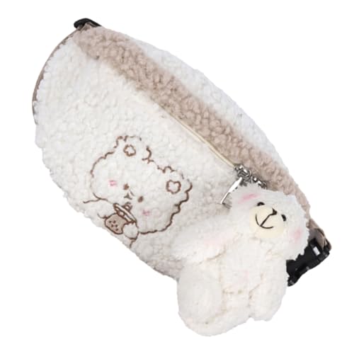 SHERCHPRY Bauchtasche Damen mit Bärenmuster Plüsch Waist Pack Hüfttasche für Alltag Reisen Shopping Verstellbar Leicht und Praktisch Geschenkidee für Frauen Mädchen von SHERCHPRY