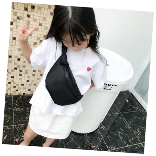 SHERCHPRY Bauchtasche Nylon Verstellbar Modisch Leicht Outdoor Umhängetasche für Jungen Mädchen Schulrucksack Schwarz Personalisierte Hüfttasche Alltag von SHERCHPRY
