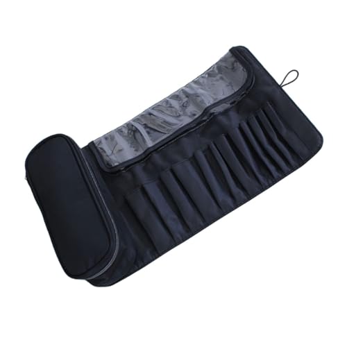 SHERCHPRY Faltbare Make-up-pinseltasche Aus Erstklassigem Material Sicher Und Langlebig Mit Einfarbigem Design Schlicht Und Elegant Geeignet Für Damen Zur Aufbewahrung Von Make-up-pinseln Un von SHERCHPRY