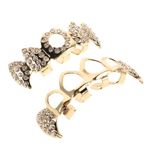 SHERCHPRY Vampire Zähne Grillzähne Für Männer Hip-hop Grills Cosplay Zahnkappe Mit Strass Zahnschmuck Für Mottopartys Halloween von SHERCHPRY