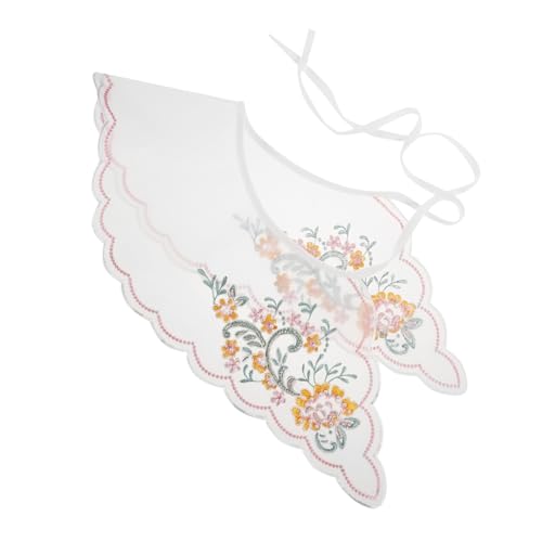 SHERCHPRY Bestickter Falscher Kragen mit Blumenmuster Abnehmbarer Häkel-schal Leichter Damen-schulterkragen Eleganter Faux Collar für Blusen und Formelle Outfits von SHERCHPRY