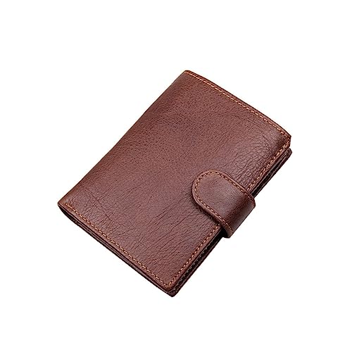 SHERCHPRY Bifold Geldbörse Herren aus Echtem Material Retro Multi Kartenetui mit Großem Fassungsvermögen Schlanke Portemonnaie mit Münzfach Braun Praktische Kreditkarten und Ausweishalter von SHERCHPRY