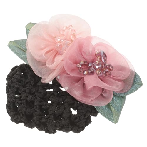 SHERCHPRY Blumen Haarknoten Abdeckung Elastisches Haarnetz für Damen Wiederverwendbar für Ballett Dutt Modisches Haar Accessoire von SHERCHPRY
