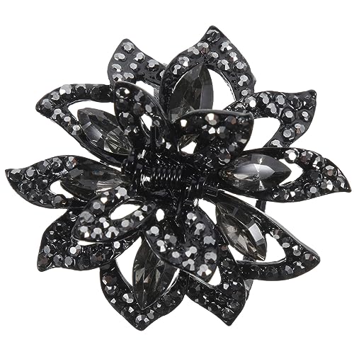 SHERCHPRY Blumige Haarklammer mit Strasssteinen Haarklaue für Damen für Dicke und Haare Praktisch für Make Up und Sport Hochwertige und Langlebige von SHERCHPRY