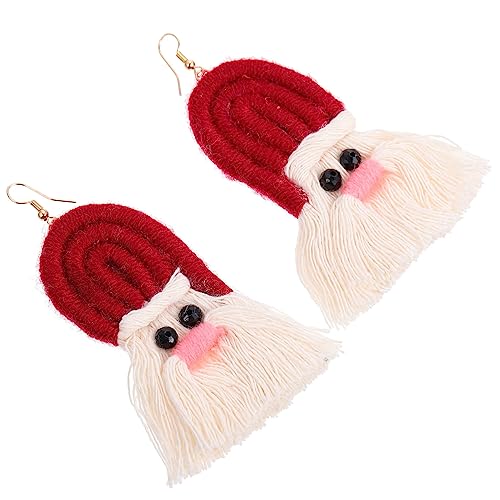 SHERCHPRY Bohemia Handgemachte Quasten Ohrringe Rot Xmas Party Ohrschmuck Boho Stil Festliche Accessoires für Frauen Alltag und Kostüm von SHERCHPRY
