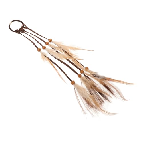 SHERCHPRY Bohemian Feder Haargummi Handgefertigtes Haarband Für Festivals Und Karneval Stylisches Haarschmuck-accessoire Für Frauen Mehrzweck Haargummi Armband Und Halskette Leicht Und Beque von SHERCHPRY