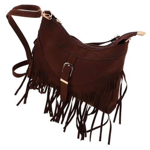 SHERCHPRY Boho Damentasche Reisehandtaschen Für Damen Braune Umhängetasche Gewebte Schultertasche Für Damen Braune Umhängetasche Damentasche Urlaubstasche von SHERCHPRY