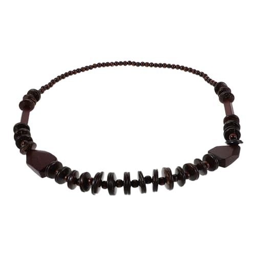 SHERCHPRY Boho Halskette Damen Handmade Retro Holzperlen Kokosnuss Kette Ethno Stil Statement Schmuck Sommer Strand Luau Party Zubehör von SHERCHPRY