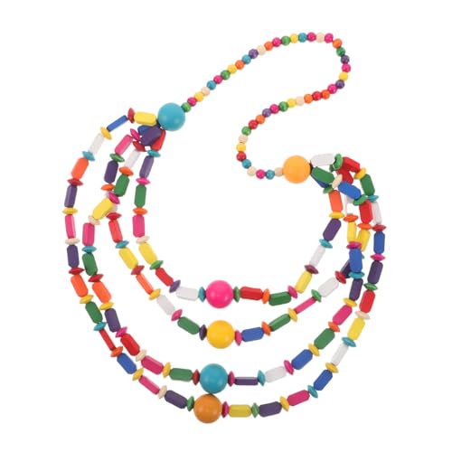SHERCHPRY Boho Holzperlen Halskette Damen Mehrlagig Vintage Statement Schmuck Nachhaltig Handgefertigt Lang Sommer Strand Accessoire von SHERCHPRY