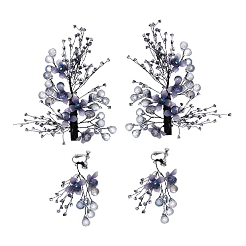 SHERCHPRY Braut Haarschmuck Set Teilig mit Kristallklaren Haarclips und Ohrringen Leichter Hochzeitsschmuck für Mitteldickes bis Langes Haar Eleganter Haar für Braut und Festliche Anlässe von SHERCHPRY