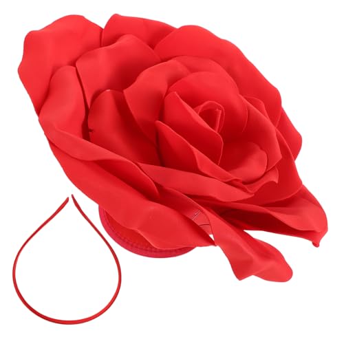 SHERCHPRY Exaggerierte Rosendekoration Für Hochzeiten Maternity Fotoshootings Und Karneval Atemberaubendes Haaraccessoire Für Frauen Rot Leicht Und Langlebig von SHERCHPRY