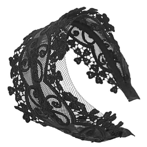 SHERCHPRY Breites Spitzenstirnband Damen Haarschmuck Spitzenkopfschmuck Für Party Und Alltag Hochwertiges Leichtgewichtiges Stirnband Mit Spitzenmuster von SHERCHPRY