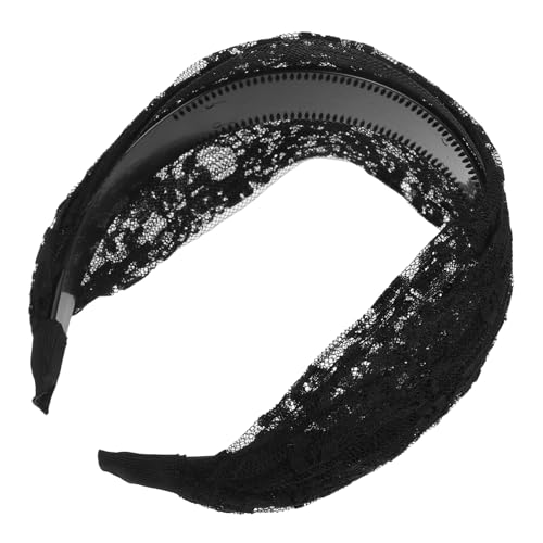 SHERCHPRY Schwarzes Stirnband für Damen Breites Haarschmuck Accessoire Modisches Design Geeignet für Verschiedene Frisuren und Outfits Leicht und Angenehm zu Tragen von SHERCHPRY