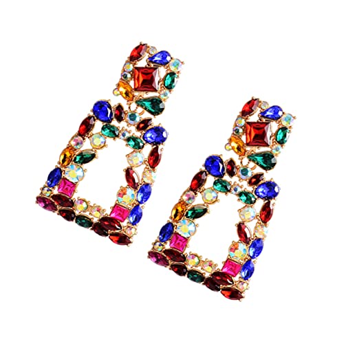 SHERCHPRY Bunte Statement Ohrringe für Damen Geometrische Lange Zirkonia Ohrringe Leicht und Langlebig für Hochzeit Party und von SHERCHPRY