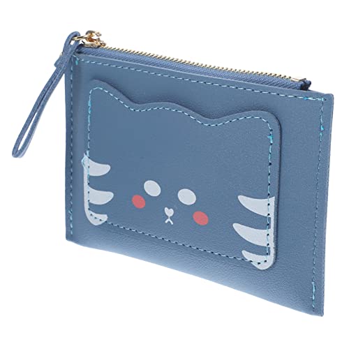 SHERCHPRY Cartoon-Geldbeutel Kleine Geldbörse Geldbörse n Tasche Für Männer Katze Brieftasche Für Kartenhalter Damen Für Frauen Münze Süße Hallo Blue von SHERCHPRY
