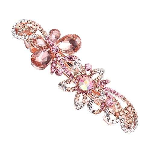 SHERCHPRY Rhinestone Haarspange Für Damen Haarschmuck Mit Einzigartigem Design Für Partys Und Festliche Anlässe Champagnerfarbe von SHERCHPRY