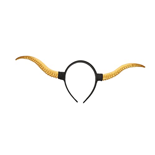 SHERCHPRY Croissant Stirnband Horn Kopfbedeckung Horn Stirnband Herren Stirnbänder Für Damen Teufelshörner Halloween Kostüm Teufelskostüm Herren Bandanas Für Damen Halloween Foto von SHERCHPRY