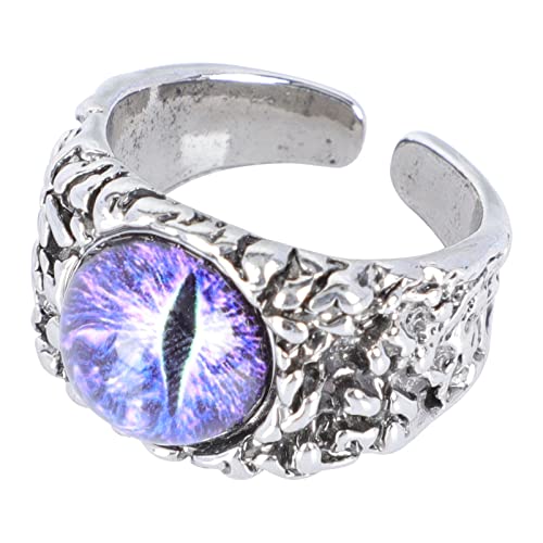 SHERCHPRY Dämonenauge Ring Damen verstellbarer Ringschmuck Geschenke für Männer Herrenringe Frauen offener Ring Vintage offener Ring Mehrfarbig schmücken dünner Ring Spaltring Fräulein Eisen von SHERCHPRY