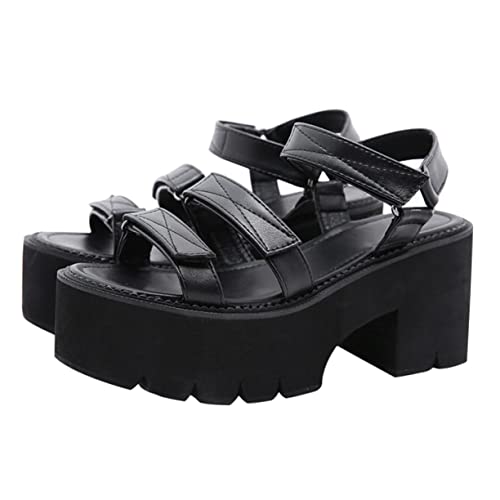 SHERCHPRY Sommer Sandalen Für Damen Keilabsatz Schuhe Mit Dicken Sohlen Für Sommer Stylische Sandaletten Für Frauen Und Mädchen von SHERCHPRY