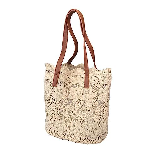 SHERCHPRY Elegante Spitzen-umhängetasche All-match-stickerei-tasche Einkaufs-umhängetasche Aus Hochwertigem Baumwollstoff Und Polyester Zarte Umhängetasche Mit Verschiedenen Tragemöglichkeit von SHERCHPRY