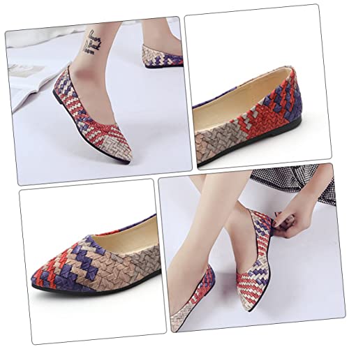 SHERCHPRY Damen Slipper mit Spitz Zulaufender Spitze Flache Schuhe für Frühling Herbst Casual Pumps für Arbeit Freizeit und Alltag Strapazierfähiges Material Komfortabel und Vielseitig von SHERCHPRY