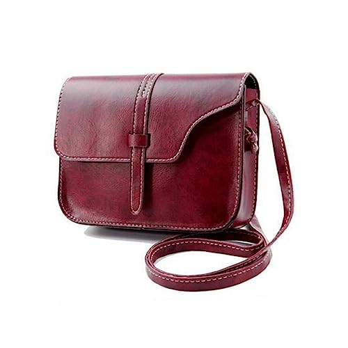SHERCHPRY Damen Umhängetasche Vintage Stil Kleine Handtasche Crossbody Tragemöglichkeiten Weinrot Elegantes Design Mit Innenfächern Leicht SHERCHPRY Damen Umhängetasche Vintage Stil Kleine Handtasche Crossbody Tragemöglichkeiten Weinrot Elegantes Design Mit Innenfächern Leicht von SHERCHPRY
