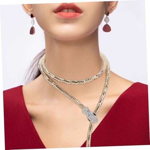 SHERCHPRY Schlangenhalsband Mit Strasssteinen Aus Aussagekräftiger Schmuck Für Frauen Minimalistisches Design Mit Magnetverschluss Glänzende Kette Für Halloweenkostüm-accessoires von SHERCHPRY
