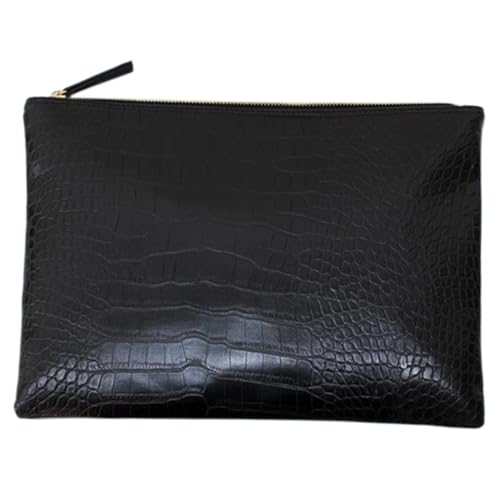 SHERCHPRY Elegante Damen Clutch Bag aus Hochwertigem PU mit Modischem Alligator print Leichte und Praktische Envelope Bag für Party Shopping und Alltag in Schwarz von SHERCHPRY