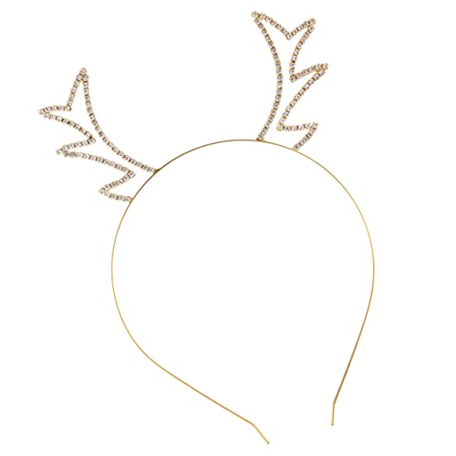 SHERCHPRY Eleganter Rentier Geweih Haarreif mit Funkelnden Kristallen Leichtes und Bequemes Weihnachts Haaraccessoire für Erwachsene Langlebig für Fest und Karnevalspartys von SHERCHPRY