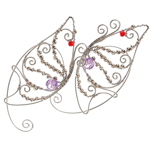 SHERCHPRY Elf Ohrclips mit Strasssteinen Handgefertigte Ohrschmuck für Damen nicht Durchstochen Vielseitig für Cosplay und Alltag Angenehm Passend für Ohrgrößen von SHERCHPRY