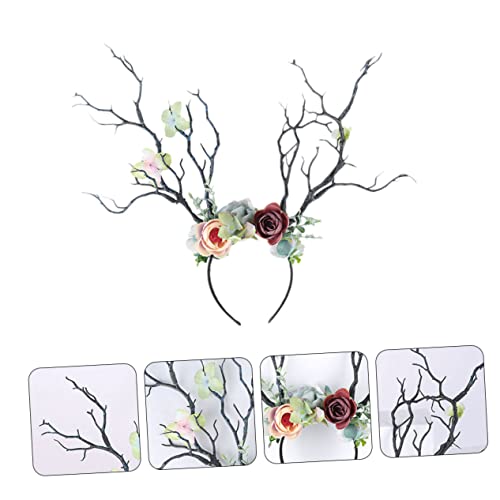 SHERCHPRY Geweihstirnband Aus Elchhaar Originelles Weihnachts Stirnband Festlicher Haarreif Für Winterthema Und Feiertage Bezaubernder Kopfschmuck von SHERCHPRY