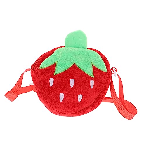 SHERCHPRY Erdbeer-plüsch-Tasche Farbige Erdbeere-Tasche Freizeittasche Als Umhängetasche Dekorative Schultertasche Für Alltag Und Shopping Mit Abnehmbarem Schultergurt von SHERCHPRY