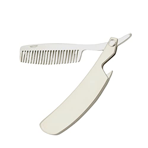SHERCHPRY Haarkamm Für Männer Bartkamm Aus Zinklegierung Massagekamm Mit Glatten Zähnen Antistatischer Kamm Für Haar Und Bart Tragbarer Kamm Für Styling Und Pflege von SHERCHPRY