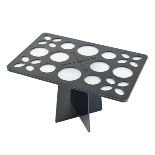 SHERCHPRY Faltbarer Pinselhalter Für Make-up-pinsel Lufttrocknendes Kosmetikregal Organizer Für Make-up-bürsten Schwarz Praktisches Aufbewahrungssystem Für Kosmetikpinsel von SHERCHPRY