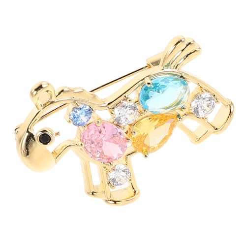 SHERCHPRY Farbige Kristallbrosche Tier Anstecknadel Kleine Broschennadeln Reitschmuck Weihnachtsstrumpffüller Bling Brosche Schal Brosche Pferde Anstecknadel von SHERCHPRY