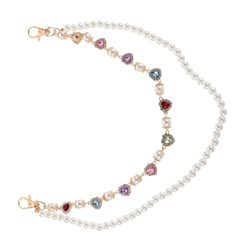 SHERCHPRY Farbige Strass Herz Gürtelkette mit Kunstperlen für Damen Hip Hop Bauchkette Jeans Taschenschmuck Vielseitig für Party Bühne Streetwear von SHERCHPRY