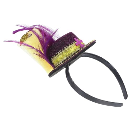 SHERCHPRY Fascinator Hut Stirnband mit Federmuster für Damen Eleganter Kopfschmuck für Teepartys Hochzeiten und Spezielle Anlässe von SHERCHPRY
