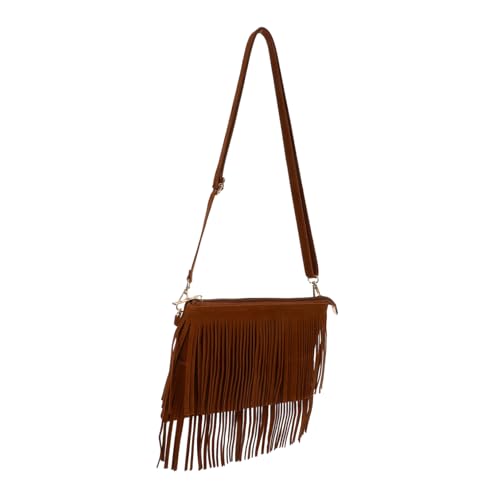 SHERCHPRY Fransen Umhängetasche Damen Vintage Quasten Handtasche Stilvolle Crossbody Bag für Frauen Leichte und Robuste Schultertasche mit Großer Kapazität für SHERCHPRY Fransen Umhängetasche Damen Vintage Quasten Handtasche Stilvolle Crossbody Bag für Frauen Leichte und Robuste Schultertasche mit Großer Kapazität für von SHERCHPRY