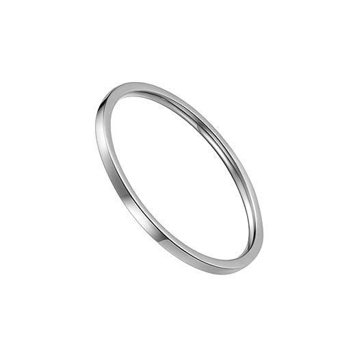 SHERCHPRY Frauen Ring Ehering Vergoldetem Titanstahl Verstellbar für Weihnachten oder Geburtstage Damen Schmuck Silber von SHERCHPRY